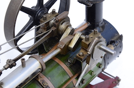 crank 1" vintage old portable live steam engine for sale L. Billingham of Devizes