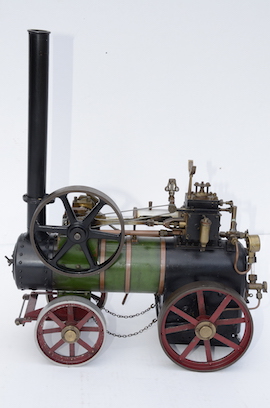 left 1" vintage old portable live steam engine for sale L. Billingham of Devizes