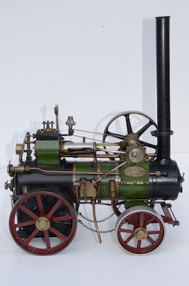 right 1" vintage old portable live steam engine for sale L. Billingham of Devizes
