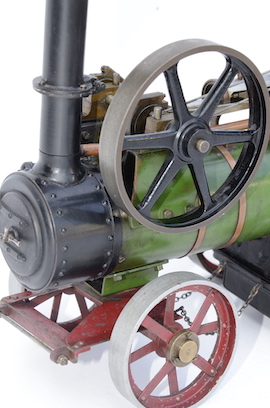 front 1" vintage old portable live steam engine for sale L. Billingham of Devizes