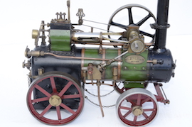 side 1" vintage old portable live steam engine for sale L. Billingham of Devizes
