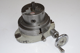 main 6" 150mm Rotary table with Burnerd 3 jaw 4" chuck milling machine for sale. Myford fit.