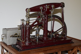 main view Sanderson live steam beam engine for sale