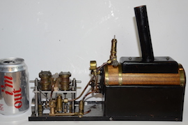 scale view twin oscillating boat launch boiler engine plant live steam for sale