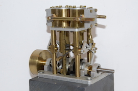 eng 3.5" Macc steam marine launch live steam boiler + Graham industries Gage TVR1A vertical twin engine for sale
