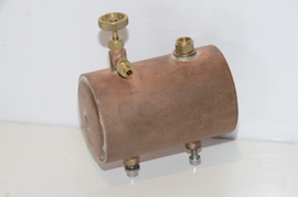 gas tank 3.5" Macc steam marine launch live steam boiler + Graham industries Gage TVR1A vertical twin engine for sale