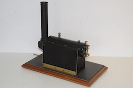 left Stuart Babcock 504 live steam model copper boiler for sale