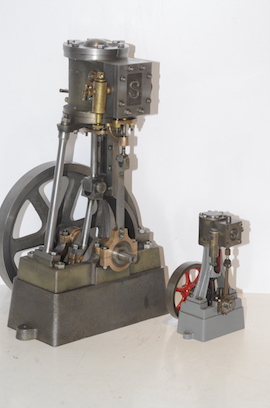 twin Stuart Turner No 1 live steam vertical single engine. Henley On Thames castings for sale. Reversing kit.