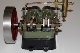 crank Stuart score live steam horizontal twin engine for sale