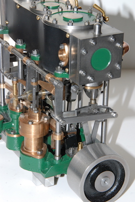 side view Stuart Triple Expansion Marine STeam engine for sale