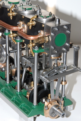 reversing Stuart Triple Expansion Marine STeam engine for sale