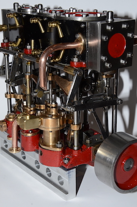 side view Stuart Triple Expansion Marine STeam engine for sale