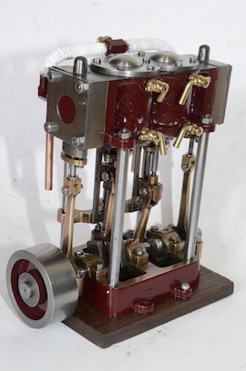 Stuart twin launch live steam engine for sale main view