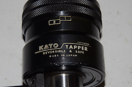 text Kato Tapper Japan reversible safe on 3MT MT3 arbor mill or lathe tapping tool for sale