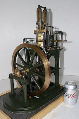 main view Large vertical live steam engine Stuart James Coombes for sale