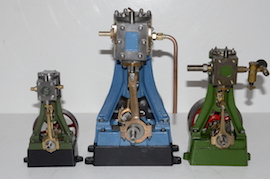 Stuart vertical live steam engine size reference photo