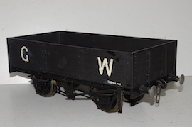 side 3.5" live steam open wagon for loco. Coal plank for sale.