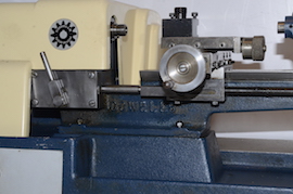 back view Cowells ME90  lathe for sale