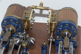 valve Horizontal twin live steam engine for sale