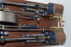 board Horizontal twin live steam engine for sale