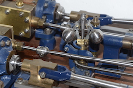 govenor Horizontal twin live steam engine for sale