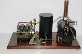 main Stuart Score live steam plant. HB4 boiler pump water tank with certificates for sale.