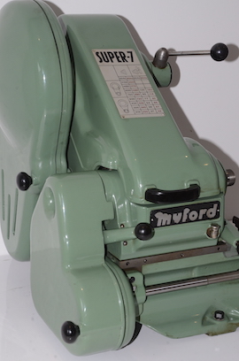 left Myford super 7 lathe with power cross feed for sale SK161544